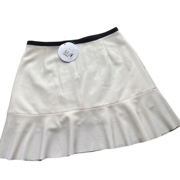 See by Chloe Crepe Ruffle-Hem Skirt, Off White women’s skirt twill coque… - Picture 5 of 9